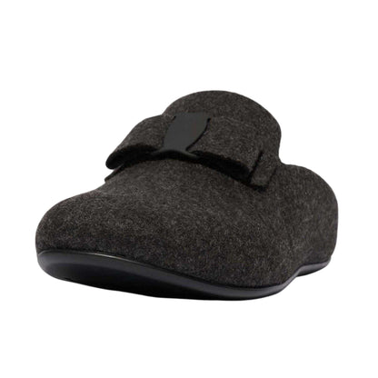 Black - Lifestyle - FitFlop Womens-Ladies Bow Slippers