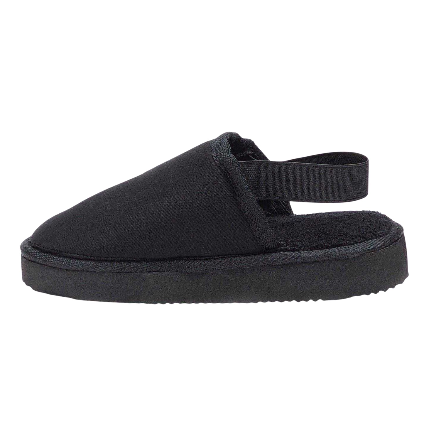 Black - Back - Be You Boys Leather Flat Mule Slippers