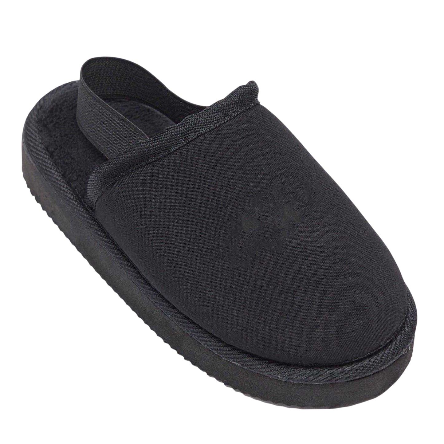 Black - Side - Be You Boys Leather Flat Mule Slippers