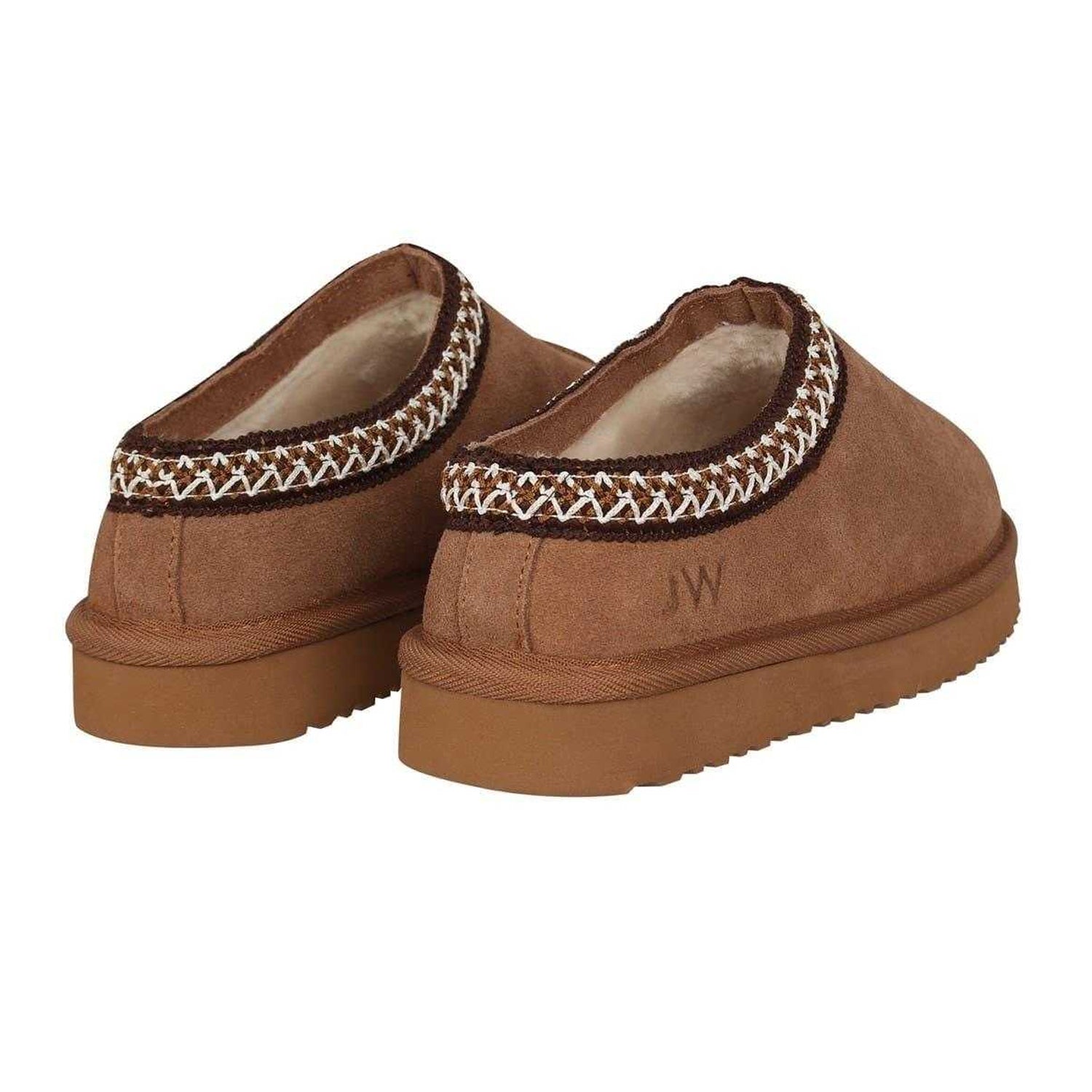 Tan - Back - Jack Wills Womens-Ladies Suede Flat Slippers
