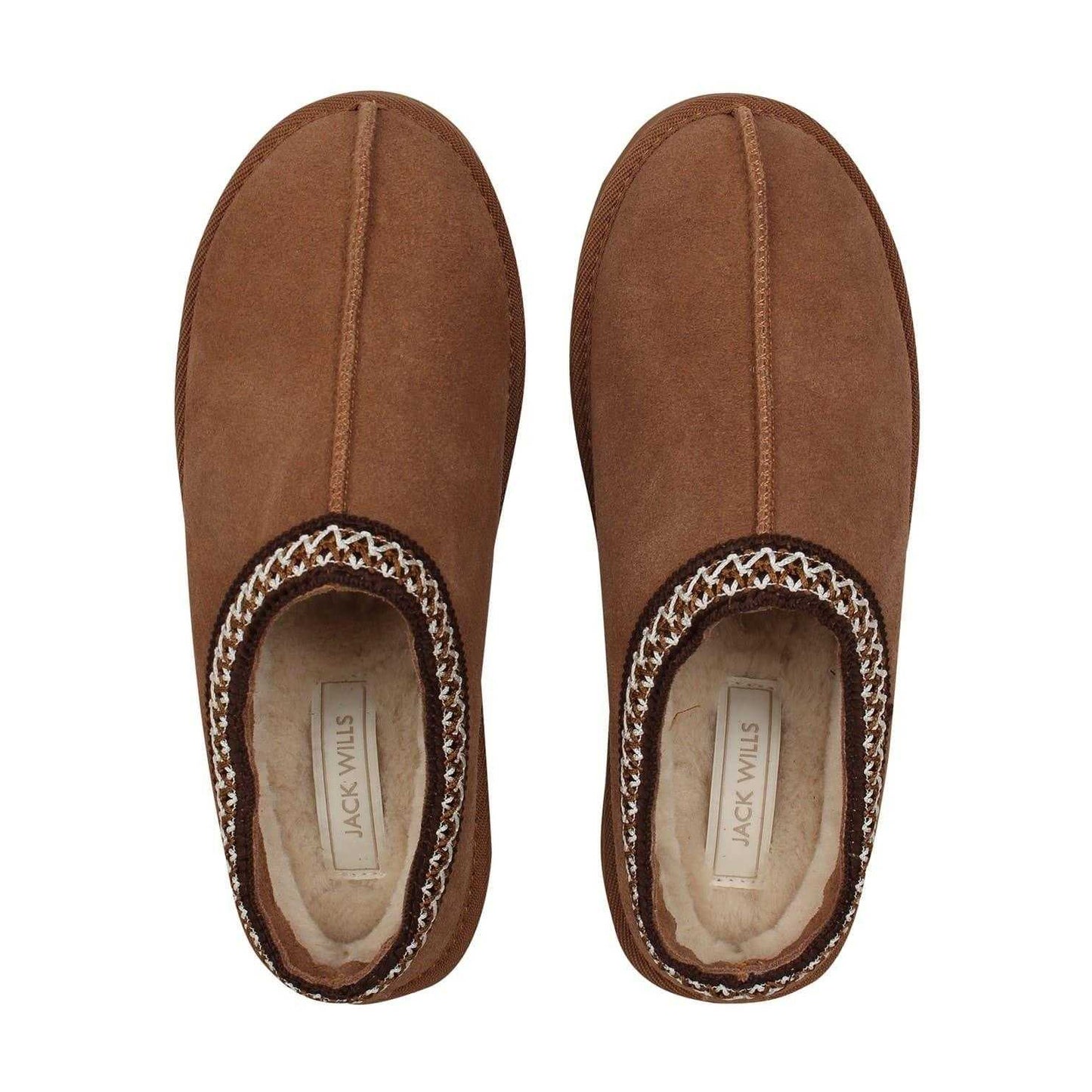 Tan - Lifestyle - Jack Wills Womens-Ladies Suede Flat Slippers