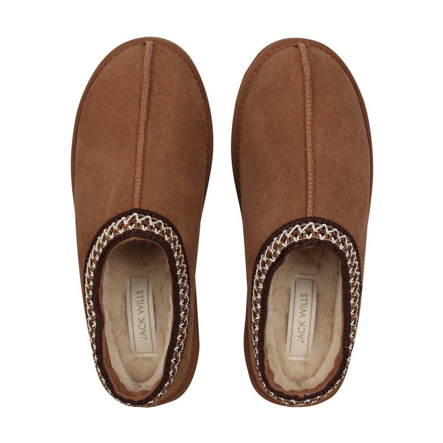 Tan - Lifestyle - Jack Wills Womens-Ladies Suede Flat Slippers