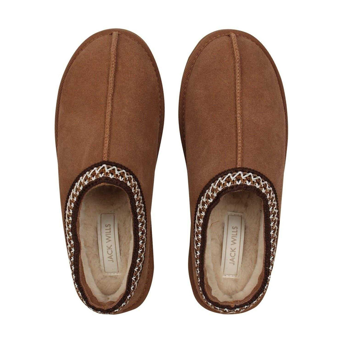 Tan - Lifestyle - Jack Wills Womens-Ladies Suede Flat Slippers