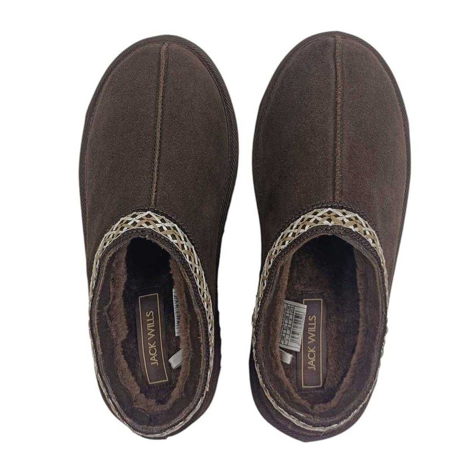 Chocolate - Lifestyle - Jack Wills Womens-Ladies Suede Platform Slippers