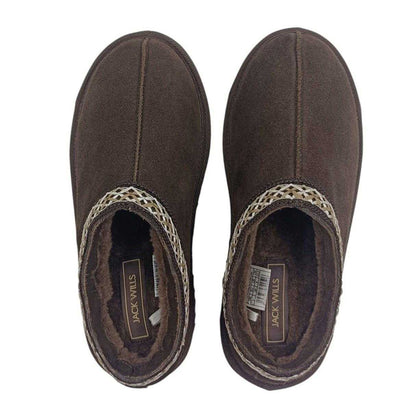 Chocolate - Lifestyle - Jack Wills Womens-Ladies Suede Platform Slippers