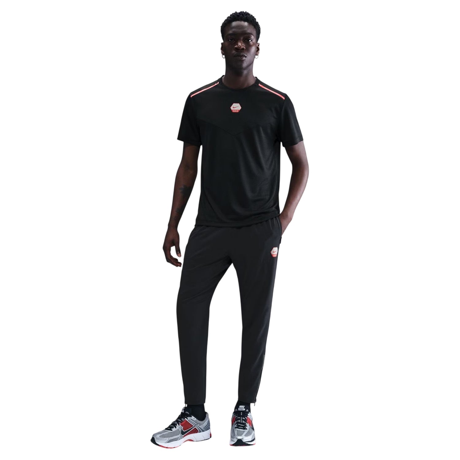 Black - Lifestyle - Nike Mens Hexagon Logo T-Shirt