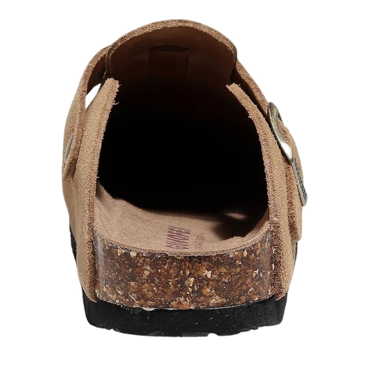 Dark Taupe - Back - Skechers Mens Suede Flat Mule Slippers