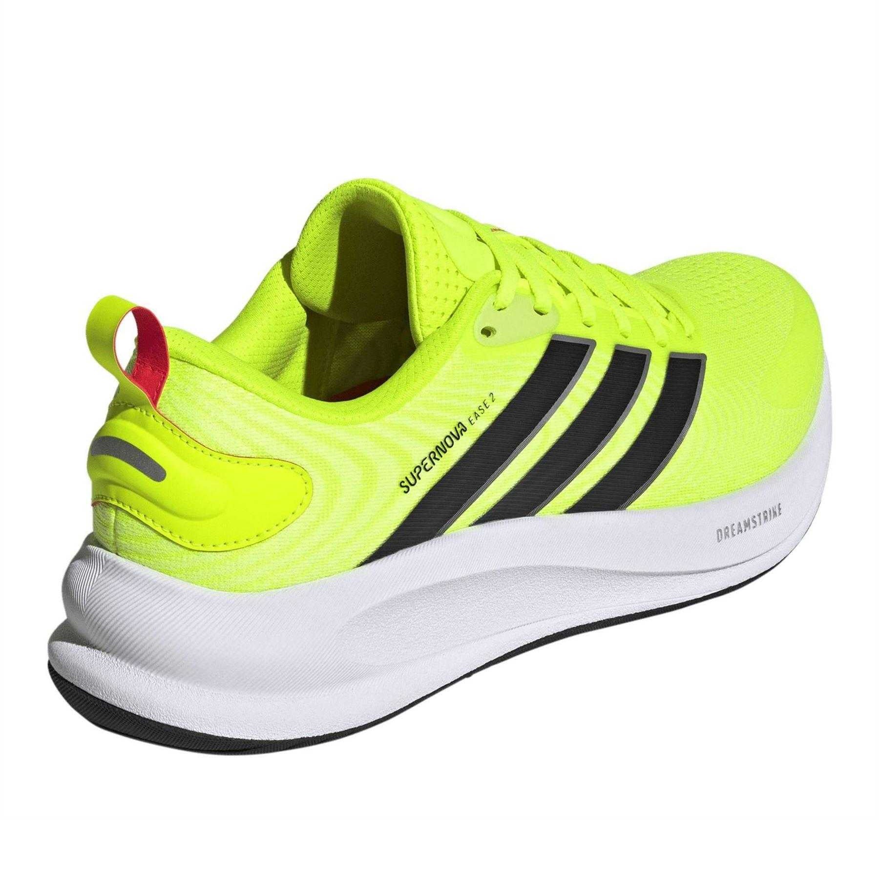 Lemon-Black-Red - Back - Adidas Mens Supernova Ease 2 Trainers