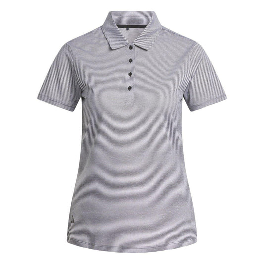 Black-Grey - Front - Adidas Womens-Ladies Ottoman Polo Shirt