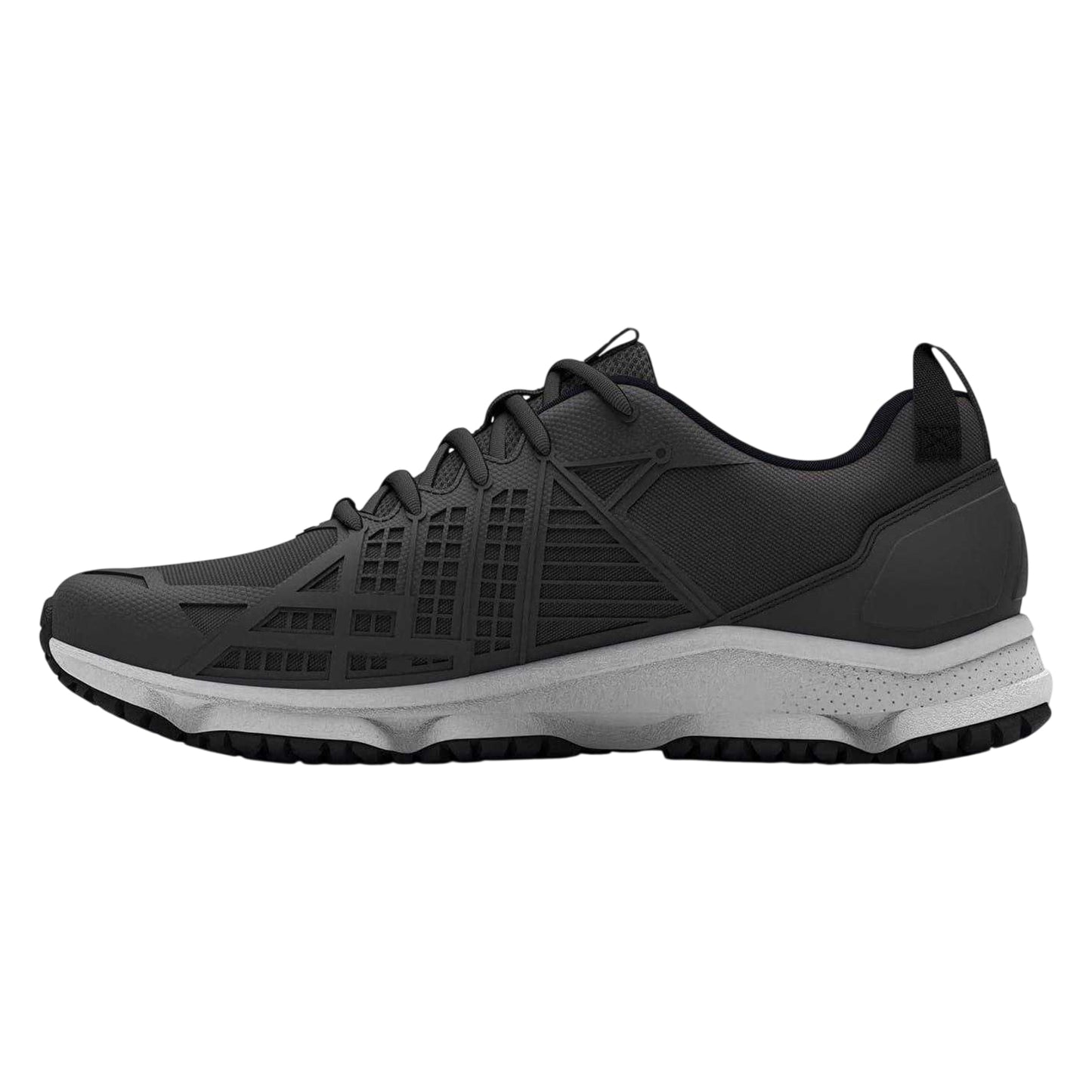 Grey - Back - Under Armour Womens-Ladies Micro G Strikefast Lace Up Trainers