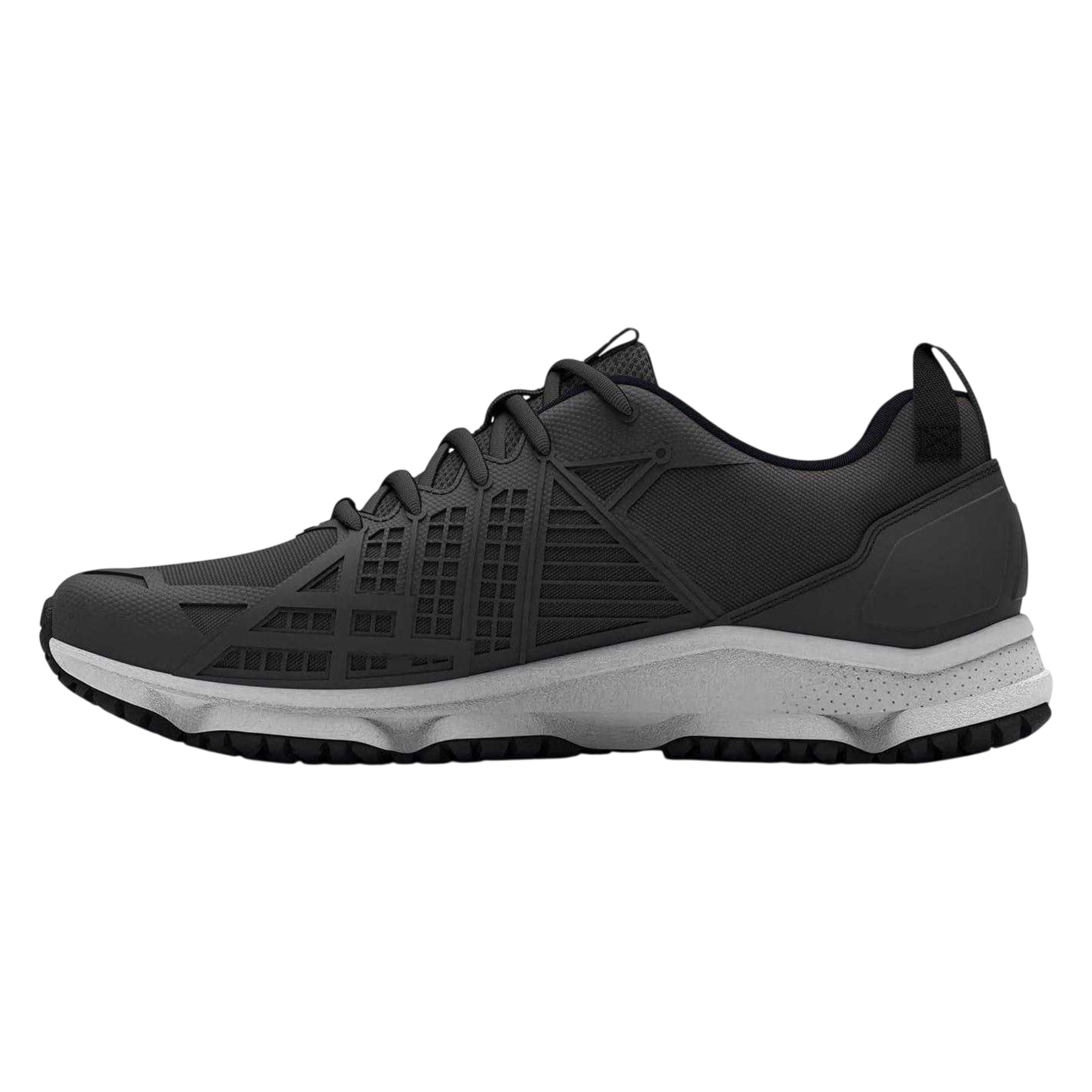 Grey - Back - Under Armour Womens-Ladies Micro G Strikefast Lace Up Trainers