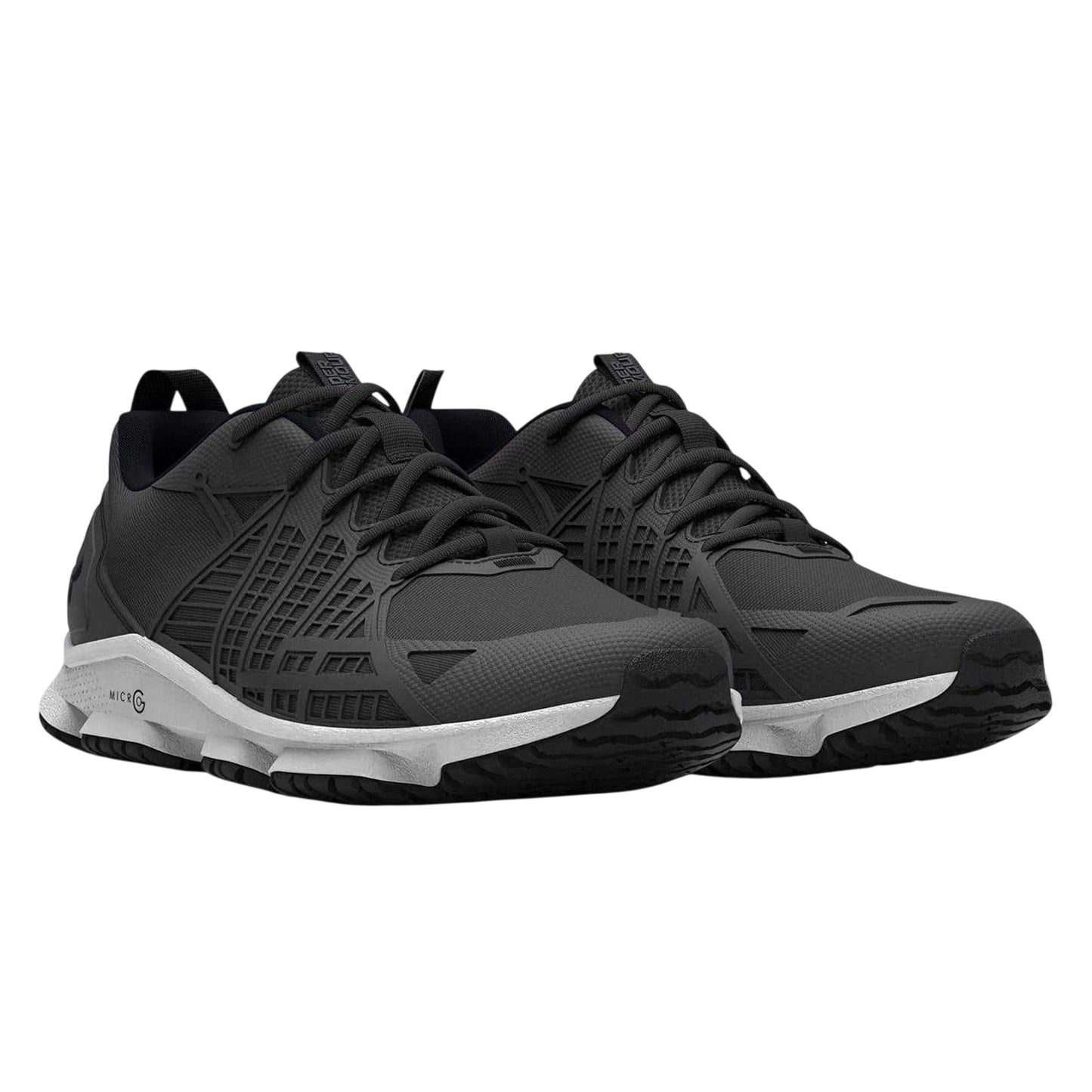 Grey - Front - Under Armour Womens-Ladies Micro G Strikefast Lace Up Trainers