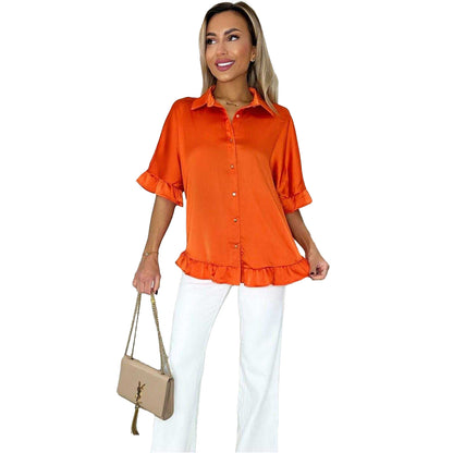 Orange - Lifestyle - AX Paris Womens-Ladies Button Blouse