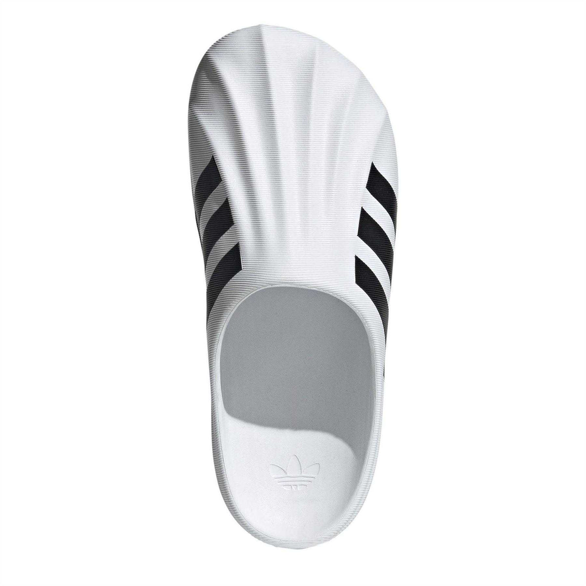 White - Pack Shot - Adidas Childrens-Kids 3 Stripes Backless Mule Slippers