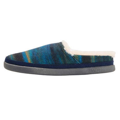 Blue - Back - Toms Womens-Ladies Faux Shearling Flat Slippers