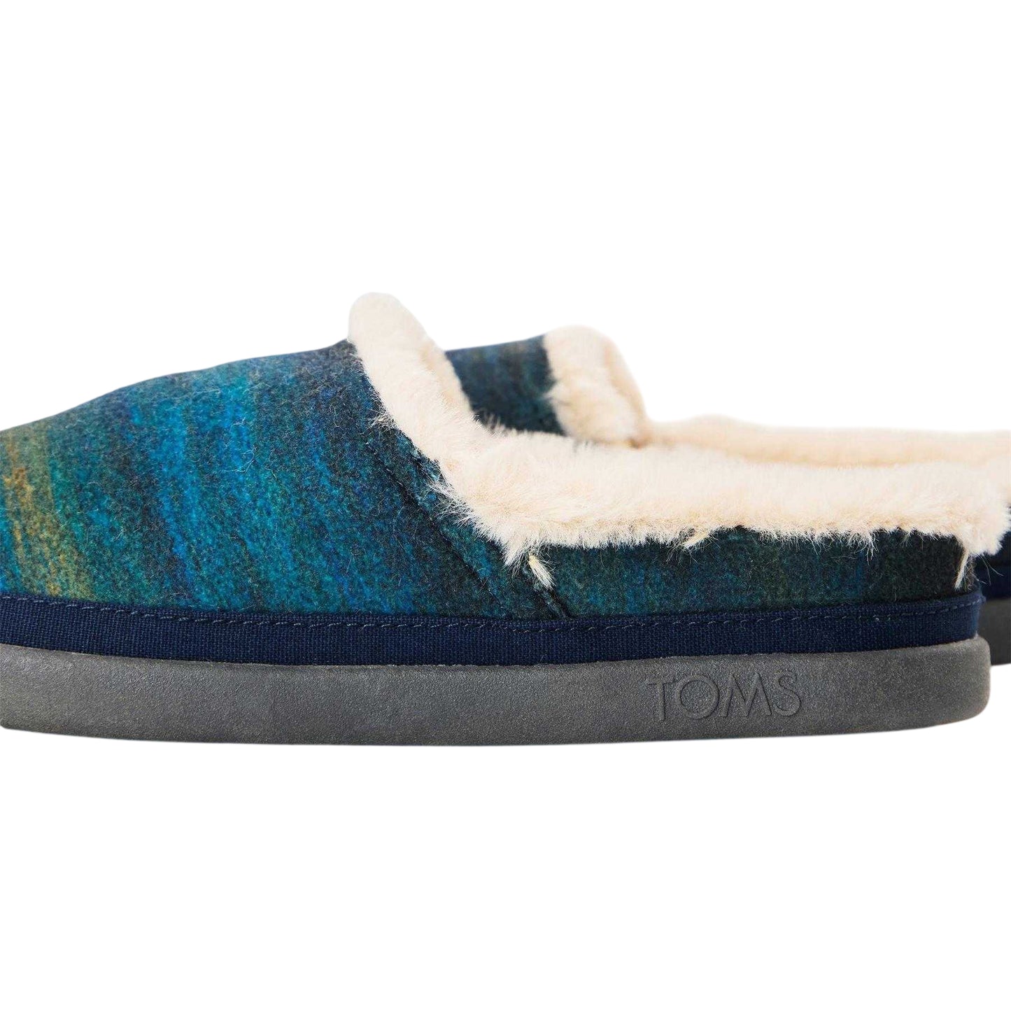 Blue - Lifestyle - Toms Womens-Ladies Faux Shearling Flat Slippers