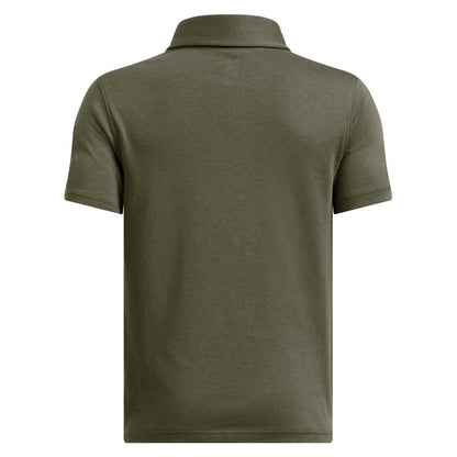 Marine OD Green - Back - Under Armour Childrens-Kids Icon Regular Short-Sleeved Polo Shirt