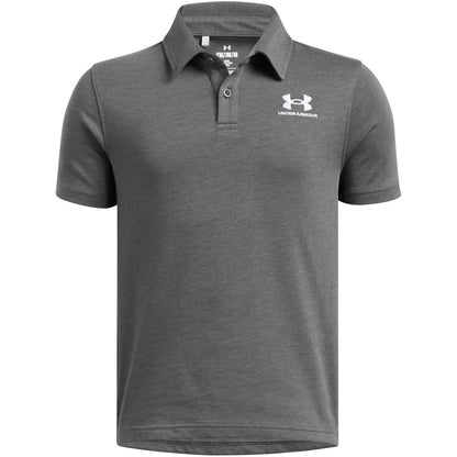 Light Heather - Front - Under Armour Childrens-Kids Icon Regular Short-Sleeved Polo Shirt