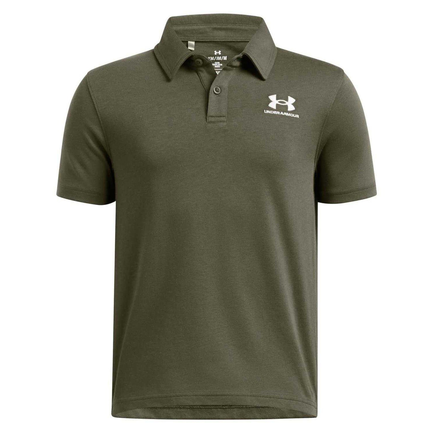 Marine OD Green - Front - Under Armour Childrens-Kids Icon Regular Short-Sleeved Polo Shirt