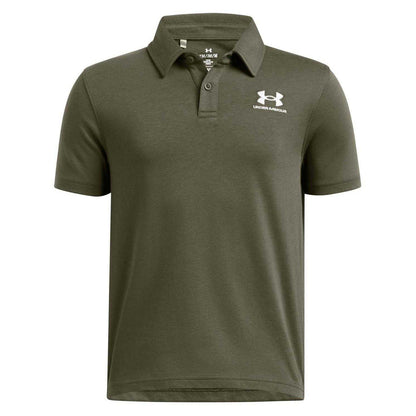Marine OD Green - Front - Under Armour Childrens-Kids Icon Regular Short-Sleeved Polo Shirt