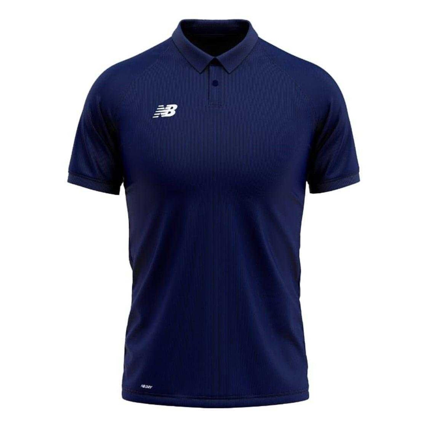 Navy - Front - New Balance Childrens-Kids Regular Short-Sleeved Polo Shirt