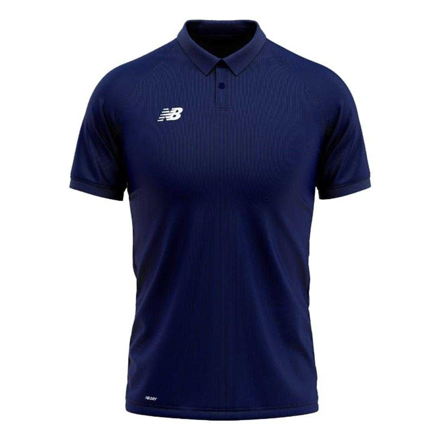 Navy - Front - New Balance Childrens-Kids Regular Short-Sleeved Polo Shirt