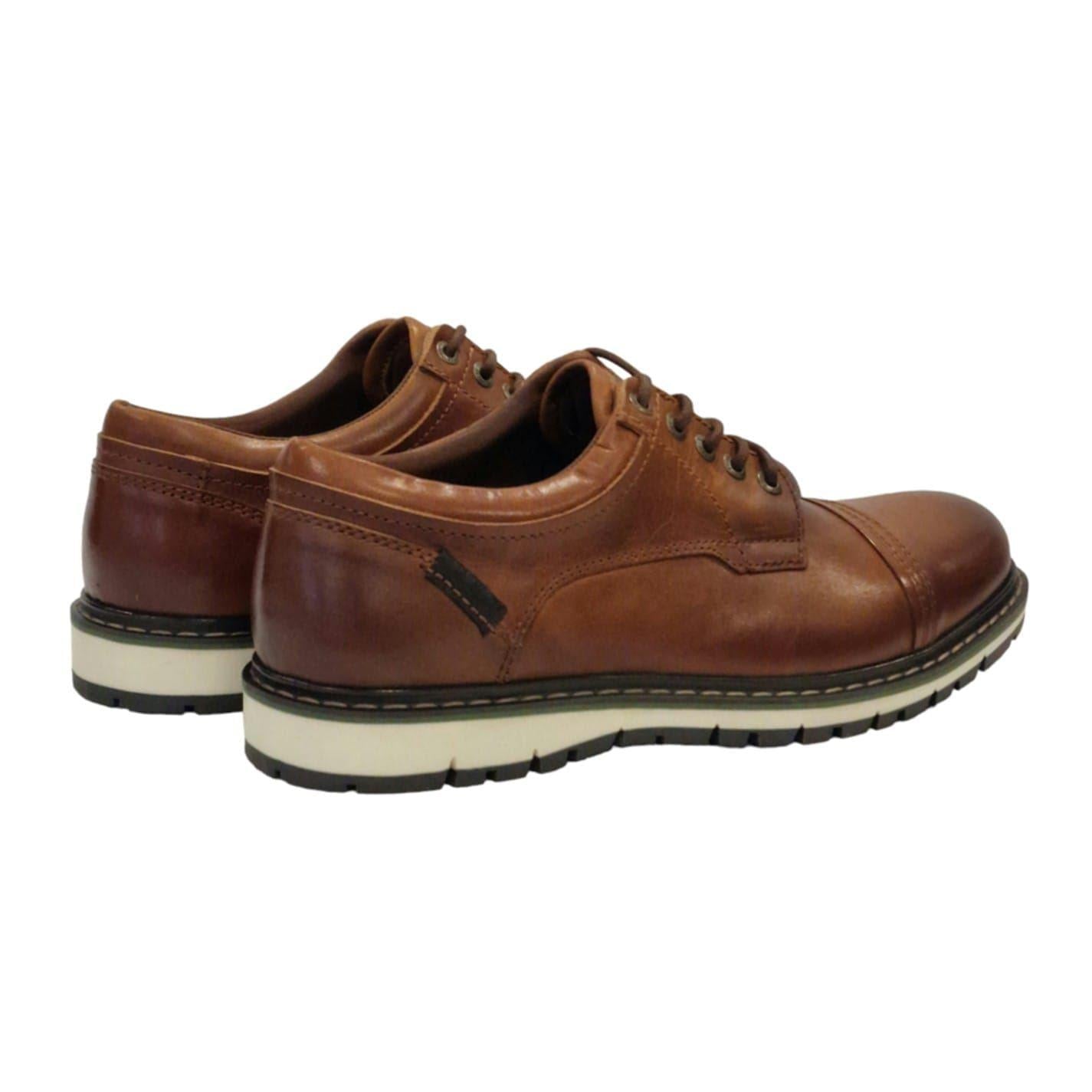 Tan - Back - Firetrap Mens Aubin Leather Shoes