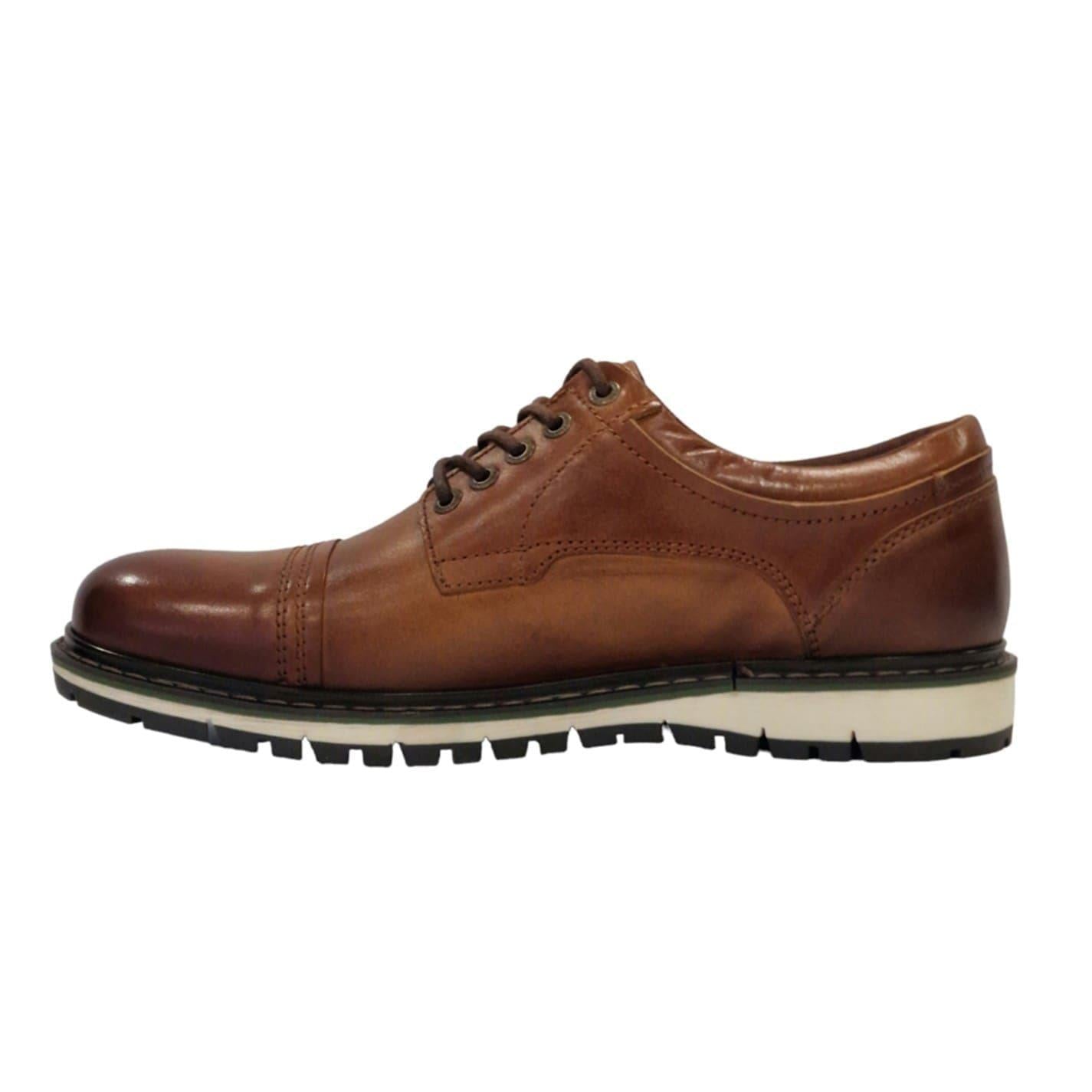 Tan - Side - Firetrap Mens Aubin Leather Shoes