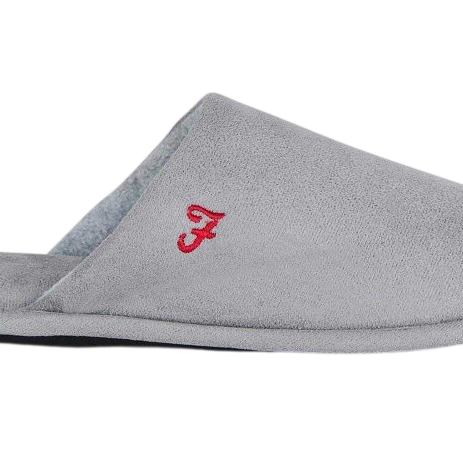 Grey - Side - Farah Mens Cullinan Flat Mule Slippers