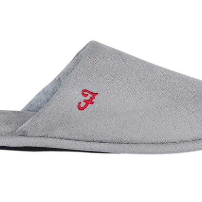 Grey - Side - Farah Mens Cullinan Flat Mule Slippers