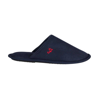Navy - Front - Farah Mens Cullinan Flat Mule Slippers