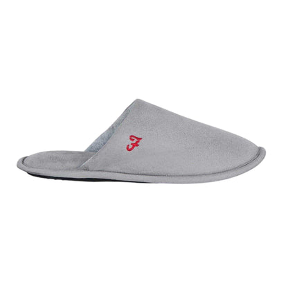 Grey - Front - Farah Mens Cullinan Flat Mule Slippers