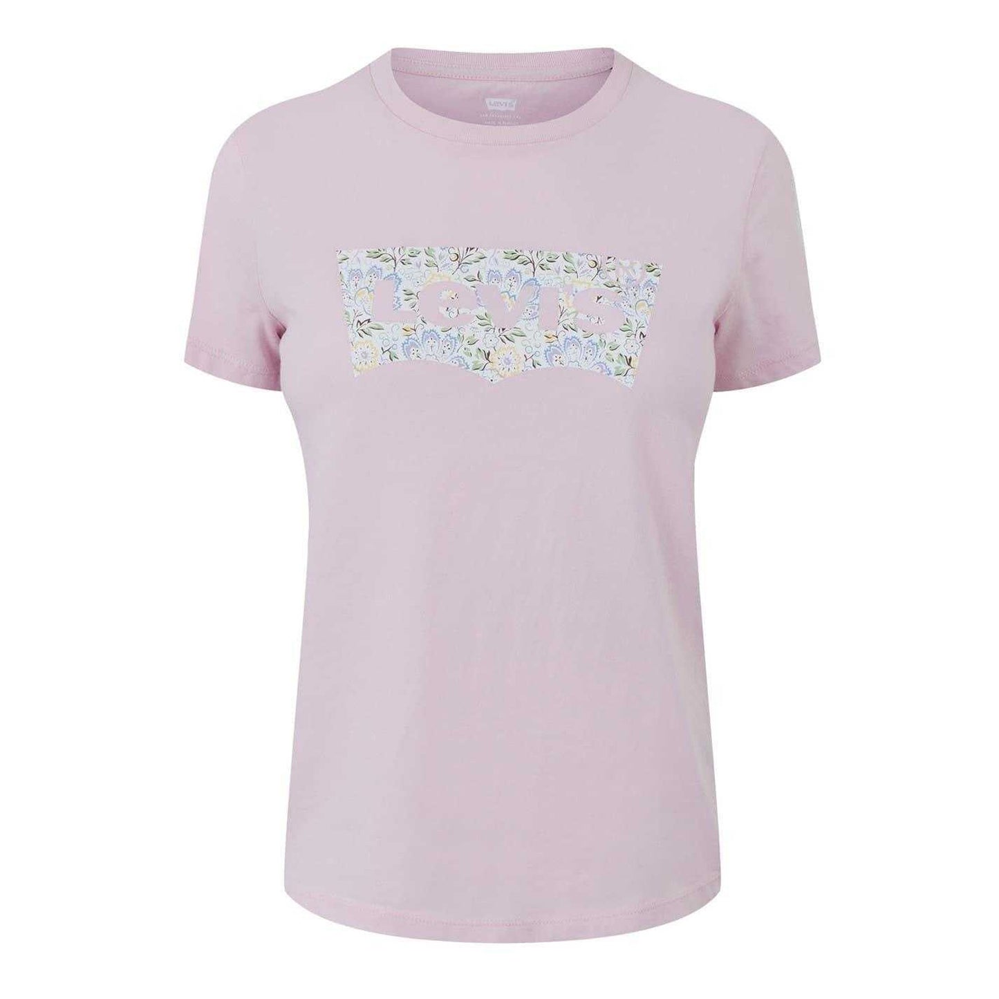 Pink - Front - Levis Womens-Ladies Graphic Print T-Shirt