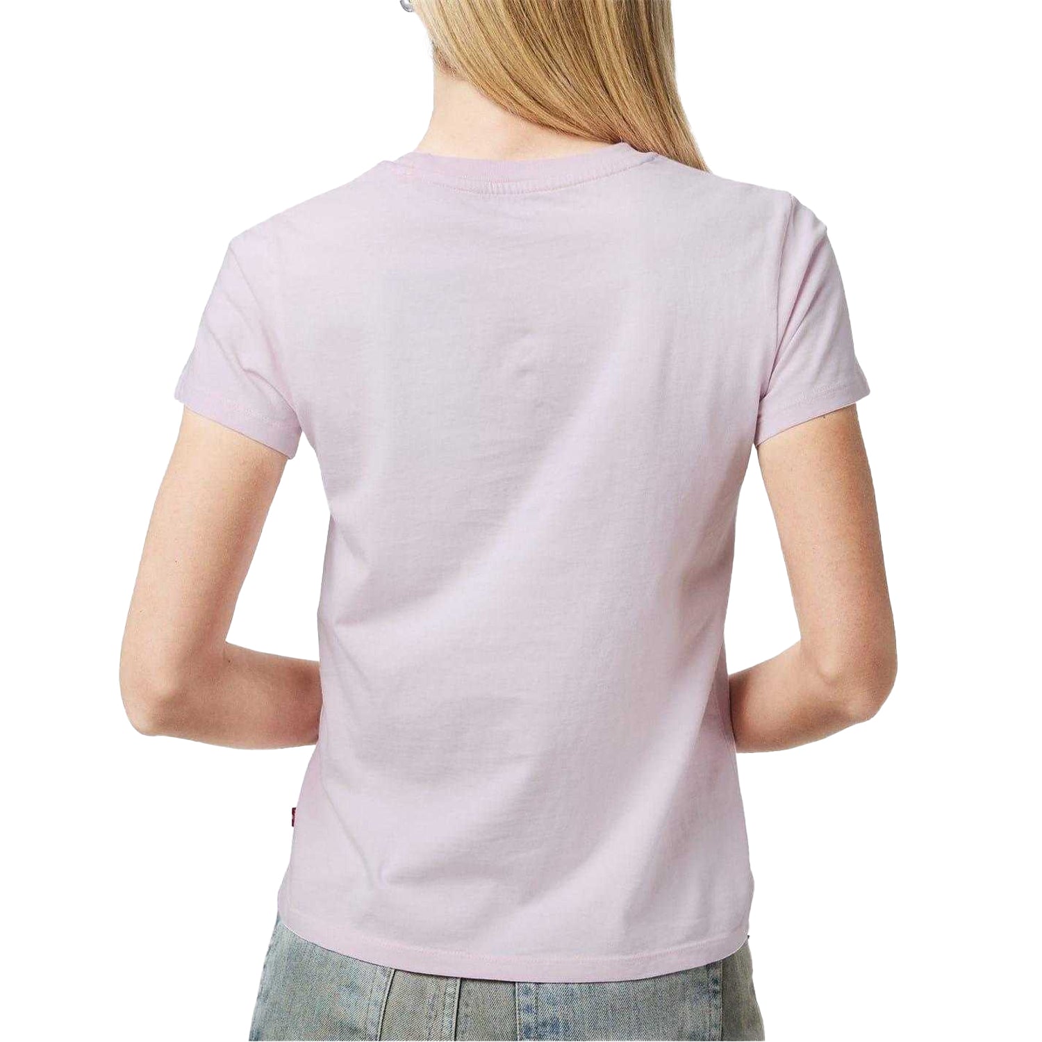 Pink - Back - Levis Womens-Ladies Graphic Print T-Shirt