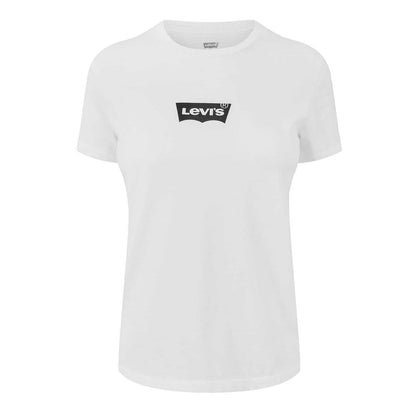 White - Front - Levis Womens-Ladies Graphic Print T-Shirt