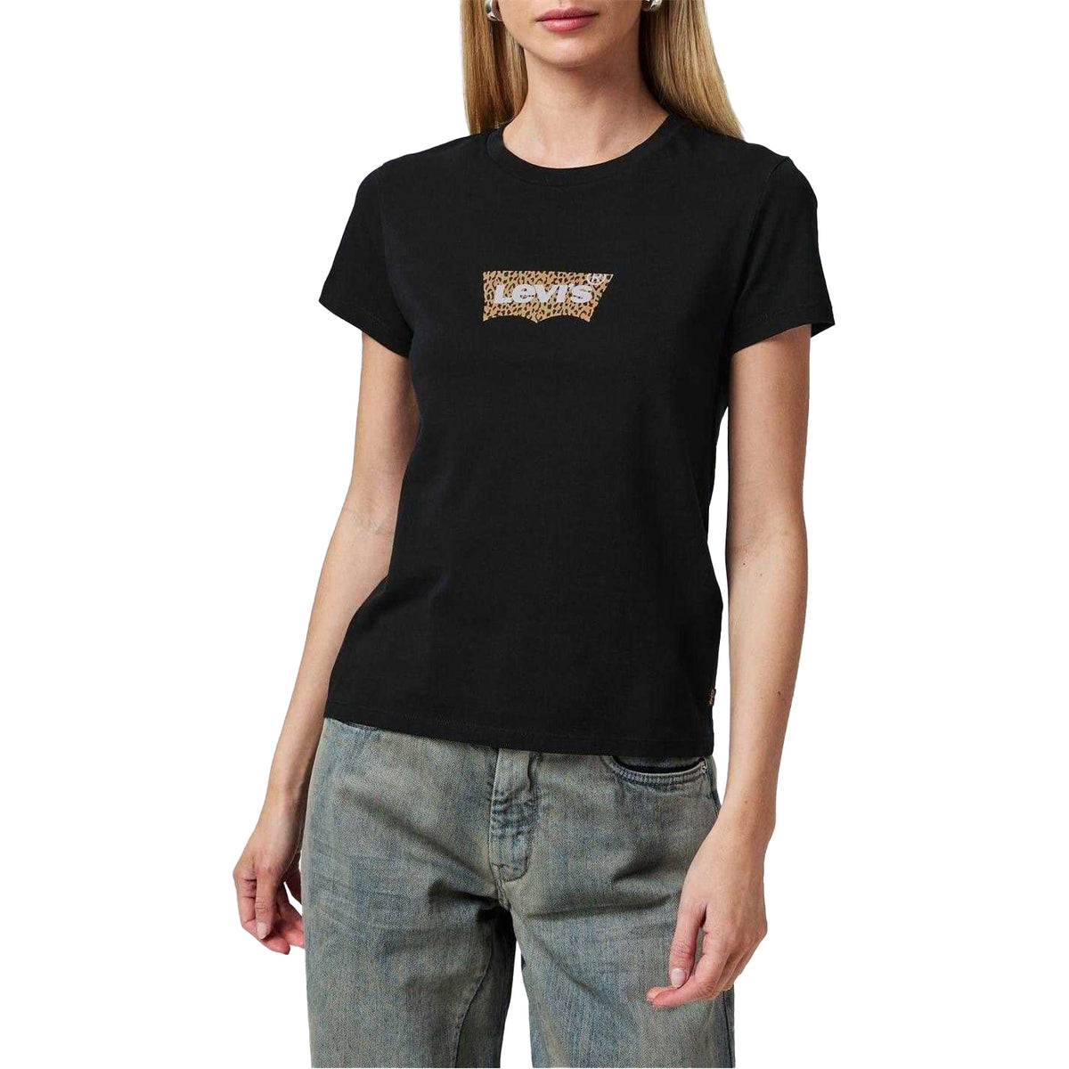 Black - Side - Levis Womens-Ladies Graphic Print T-Shirt