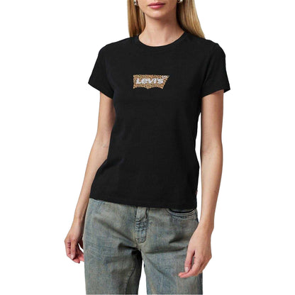 Black - Side - Levis Womens-Ladies Graphic Print T-Shirt