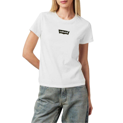 White - Side - Levis Womens-Ladies Graphic Print T-Shirt