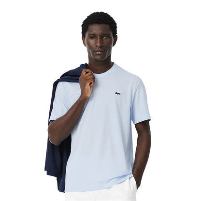 Blue - Lifestyle - Lacoste Mens Embroidered Logo T-Shirt