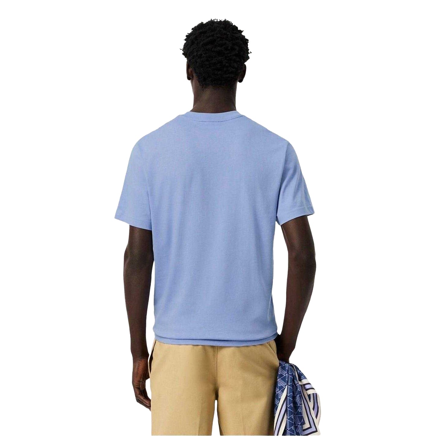 Delft Blue - Back - Lacoste Mens Embroidered Logo T-Shirt