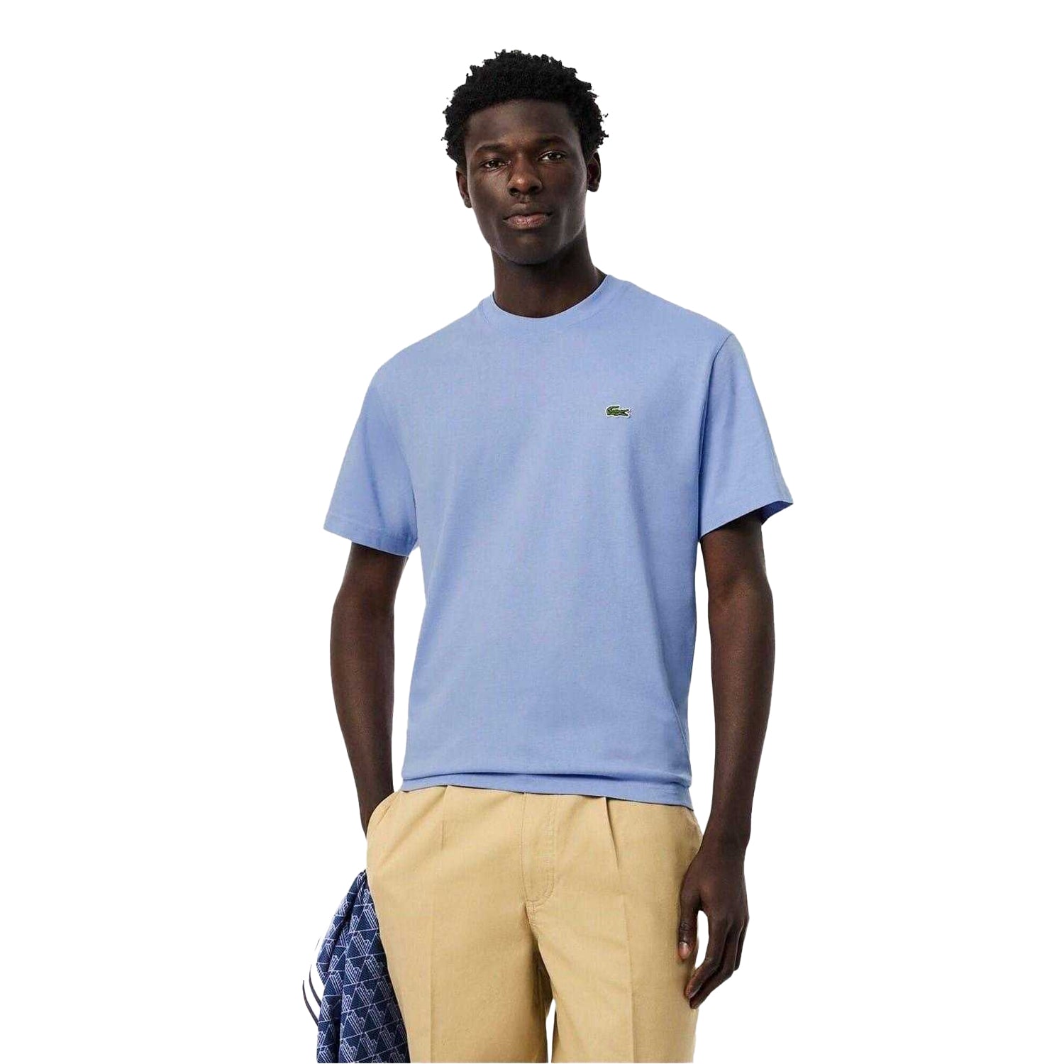 Delft Blue - Lifestyle - Lacoste Mens Embroidered Logo T-Shirt