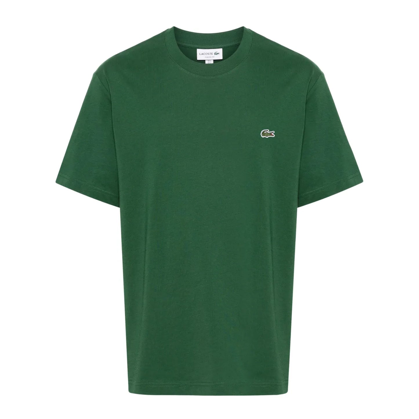 Green - Front - Lacoste Mens Embroidered Logo T-Shirt