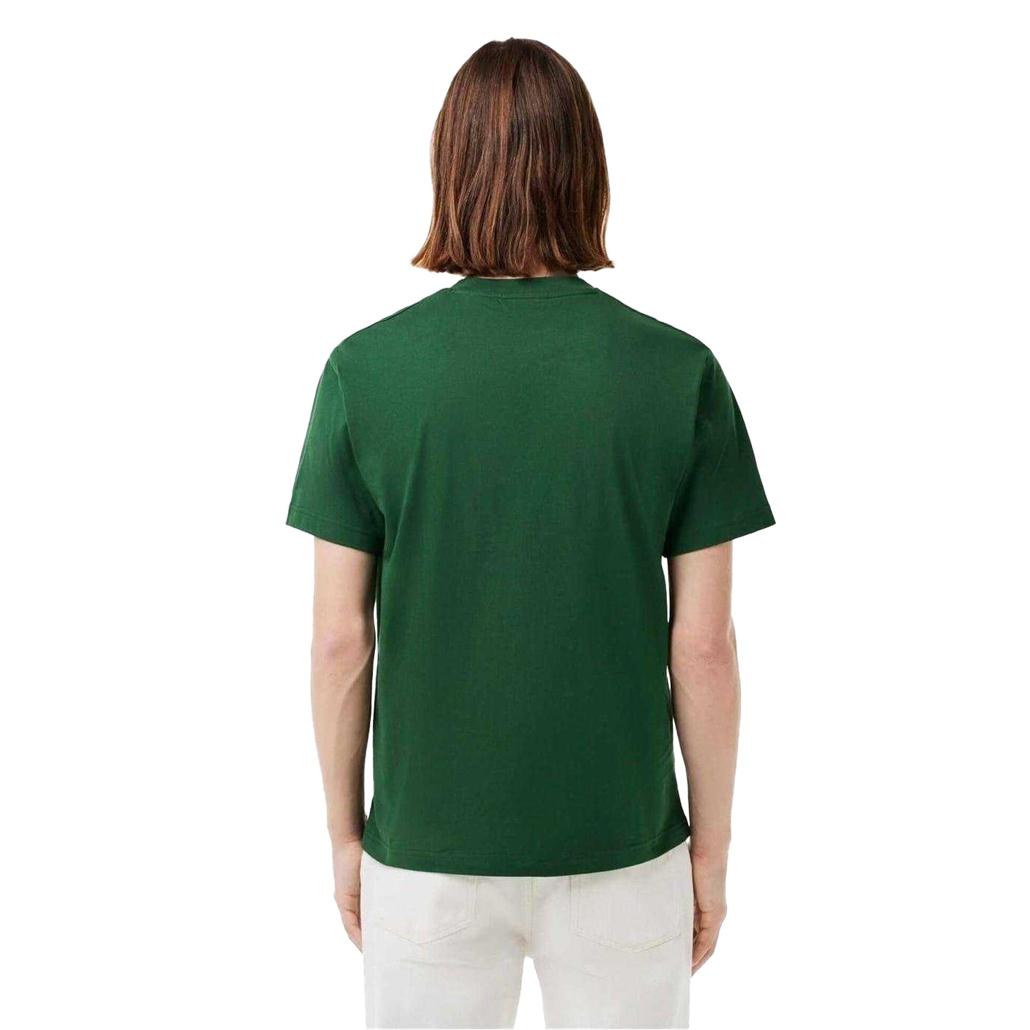 Green - Back - Lacoste Mens Embroidered Logo T-Shirt