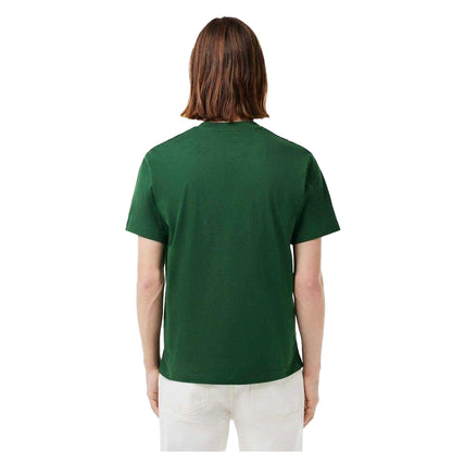 Green - Back - Lacoste Mens Embroidered Logo T-Shirt
