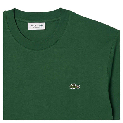 Green - Side - Lacoste Mens Embroidered Logo T-Shirt