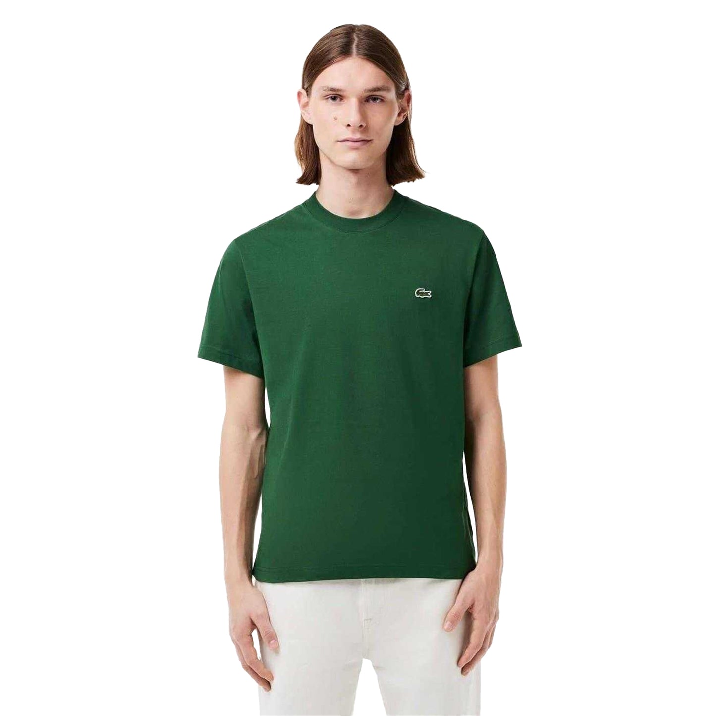 Green - Lifestyle - Lacoste Mens Embroidered Logo T-Shirt
