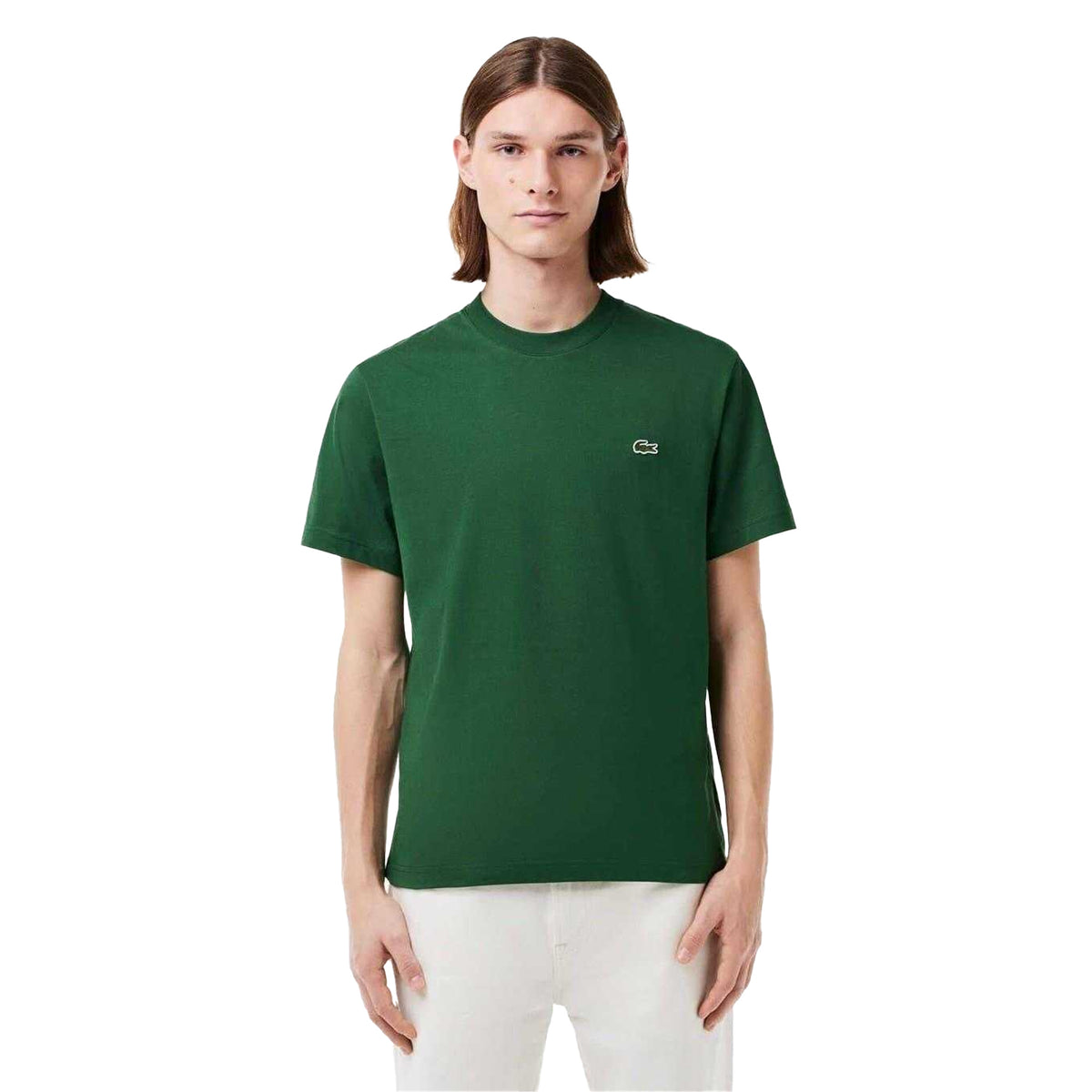 Grass Green - Lifestyle - Lacoste Mens Embroidered Logo T-Shirt