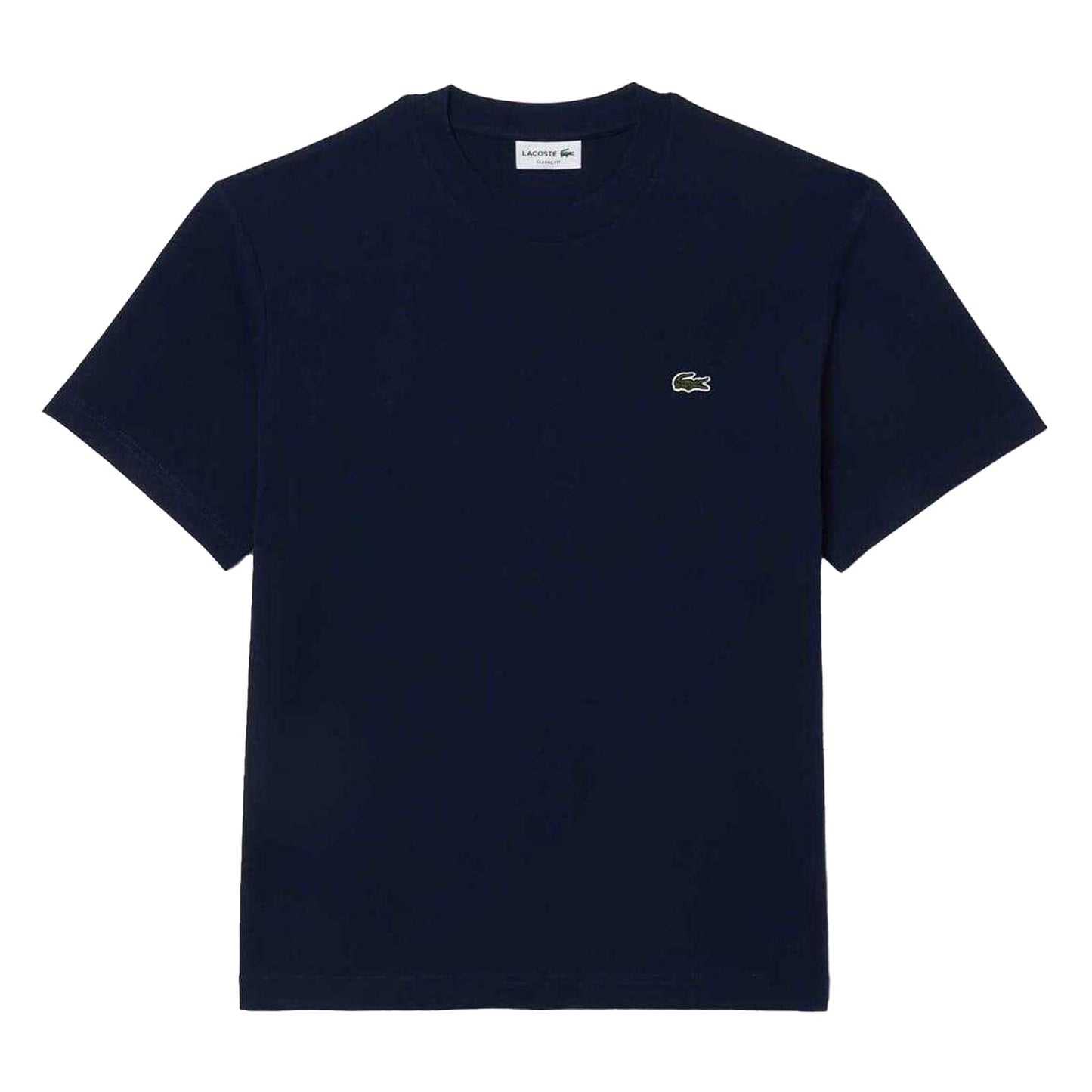 Navy - Front - Lacoste Mens Embroidered Logo T-Shirt