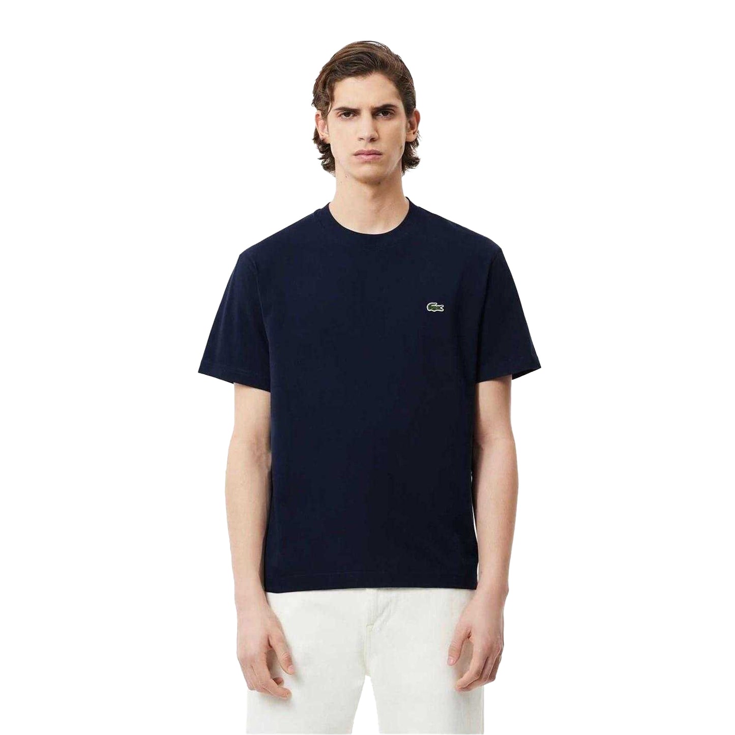Navy - Lifestyle - Lacoste Mens Embroidered Logo T-Shirt