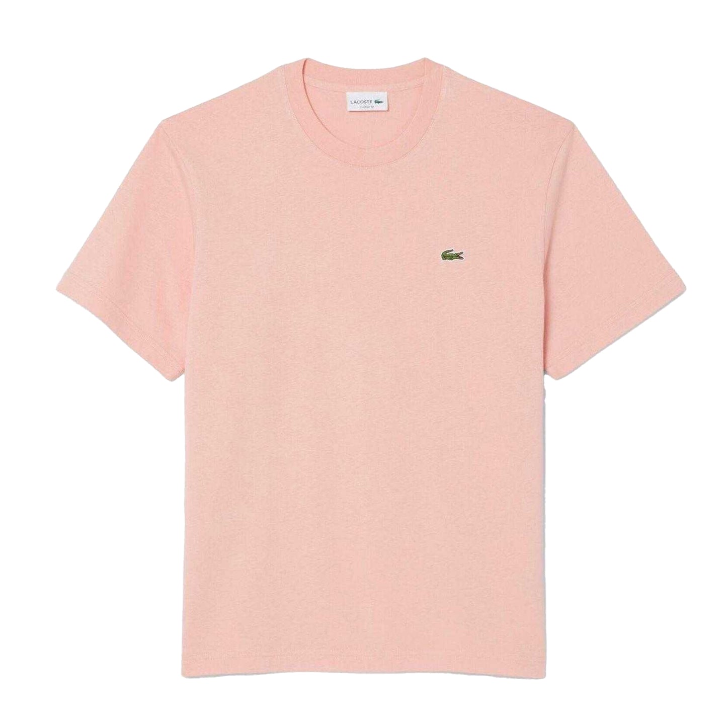Pink - Front - Lacoste Mens Embroidered Logo T-Shirt